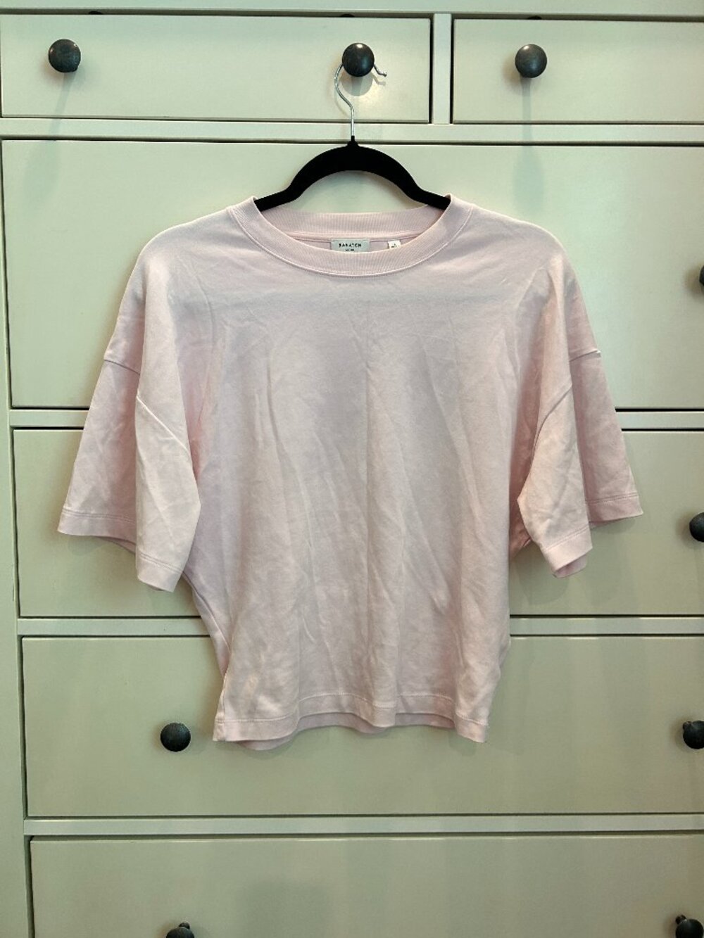 Babaton Aritzia Light Pink InterLock Cotton Barclay T-Shirt